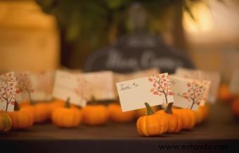 Decoraciones de boda de calabaza