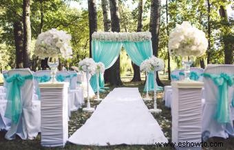 Decoraciones de boda de tul