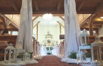 Decoraciones de boda de tul