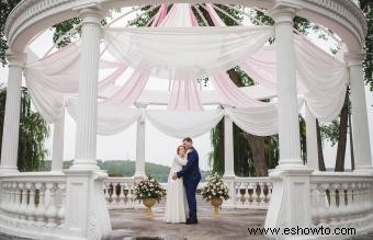 Decoraciones de boda de tul