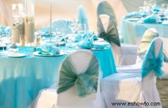 Decoraciones de boda de tul