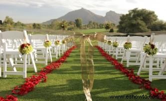 Decoraciones de pasillo de bodas