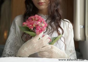 Ramos de novia hechos con hortensias