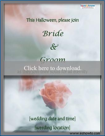 Invitaciones de boda de Halloween