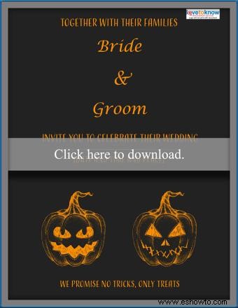 Invitaciones de boda de Halloween