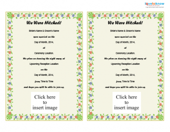Anuncios de boda para imprimir gratis