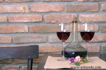 Dijes de vino para fiesta nupcial