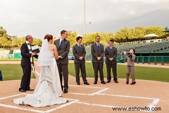 Planificar una boda con tema de béisbol