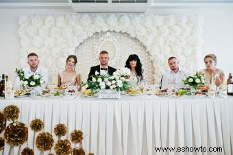 Mesa de fiesta de bodas