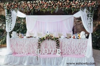Mesa de fiesta de bodas