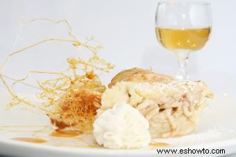 Postre sencillo y maridaje de vinos con gráfico