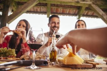 Guía de maridaje de queso y vino con gráfico 