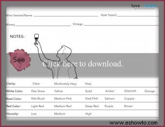 Plantillas y hojas de cata de vinos a ciegas para imprimir gratis 