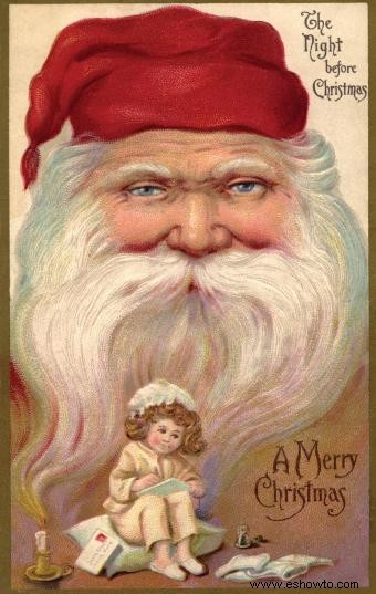 Guía de postales navideñas antiguas:efímero alegre y brillante 