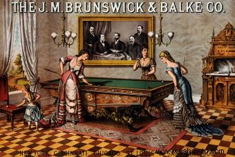 Mesas de billar Brunswick antiguas:diversión a lo largo de los tiempos