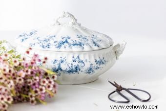 Transferware azul y blanco antiguo:consejos para coleccionar