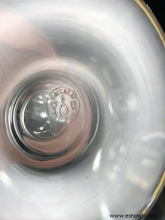 Copas de cristal antiguas e identificación del fabricante