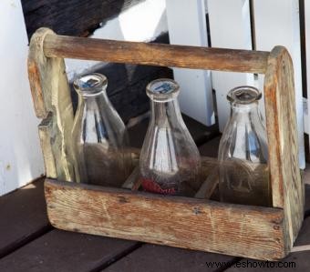 Botellas de leche antiguas