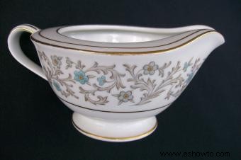 ¿Qué patrones antiguos de Noritake China tienen bordes dorados?