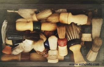 Brochas de afeitar antiguas:marcas y diseños apreciados