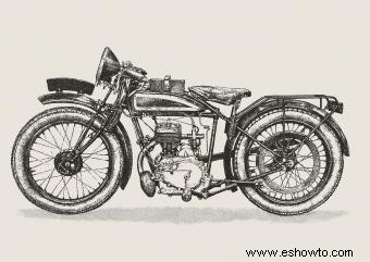 Arte de motocicletas antiguas:diseños icónicos e intrépidos