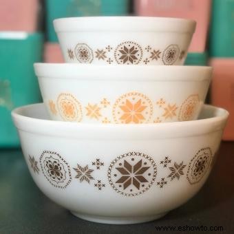 Cómo saber si Pyrex es vintage:patrones y marcas 