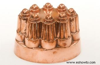 Moldes de gelatina de cobre vintage 