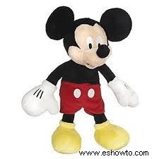 Juguetes de peluche antiguos de Mickey y Minnie Mouse