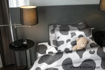 Ropa de cama con estampado de vaca