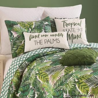 Colchas con estampado tropical