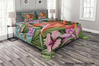 Colchas con estampado tropical