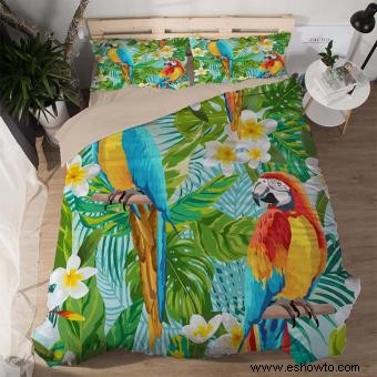 Colchas con estampado tropical