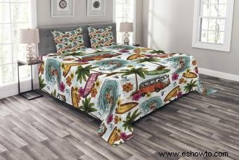 Colchas con estampado tropical