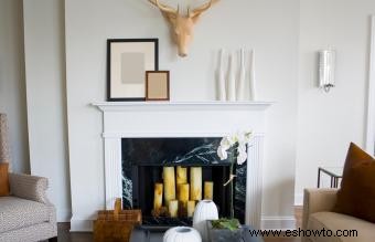 Ideas para decorar una chimenea con velas