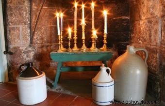 Ideas para decorar una chimenea con velas
