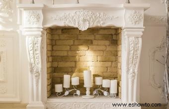 Ideas para decorar una chimenea con velas