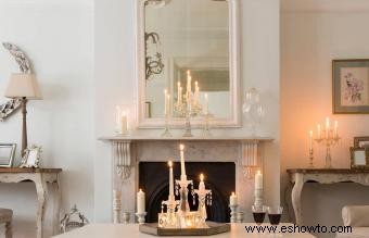 Ideas para decorar una chimenea con velas