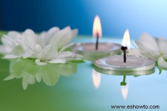 Velas flotantes para piscina