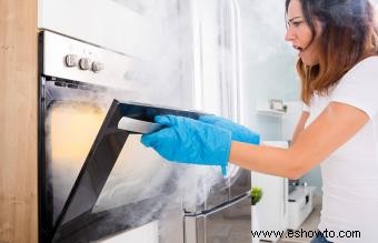 Cómo quitar plástico derretido de un horno (de forma segura)