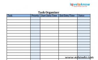 Organizadores semanales imprimibles