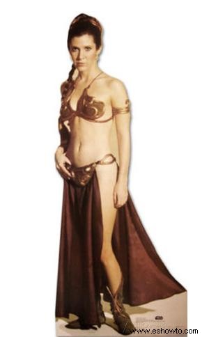Disfraz de bikini dorado de la princesa Leia