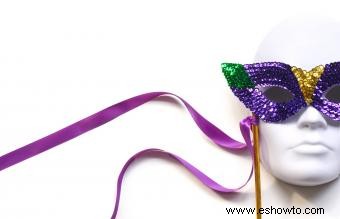 Ideas de máscaras de Mardi Gras para hacer o comprar