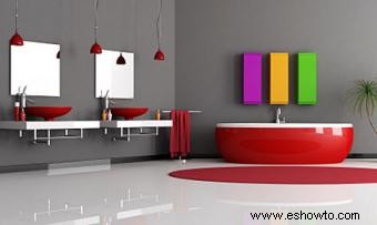 Accesorios de baño en colores