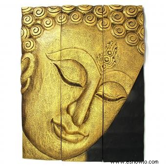 Opciones para paneles de Buda dorado en Feng Shui