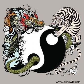 Energía de dragón versus energía de tigre