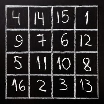 Ejemplos de cuadrados mágicos matemáticos