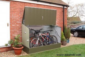 Opciones de cobertizo para guardar bicicletas