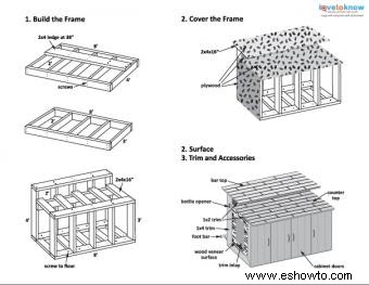 Cómo construir una barra casera con planos 