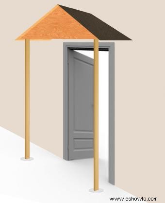 Cómo construir un toldo de madera sobre una puerta 