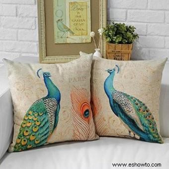 40 ideas inspiradoras para la decoración del hogar con temática de pavo real